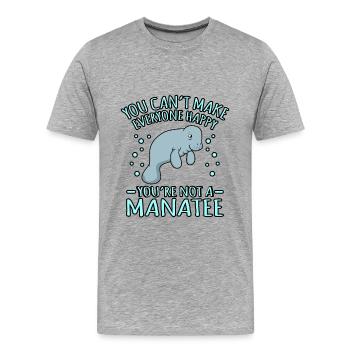 Seekuh - Männer Premium Bio T-Shirt - Grau meliert - Vorne - Damien (186cm)