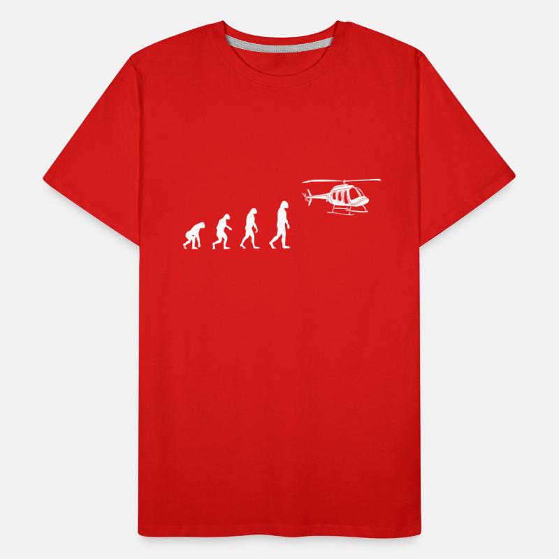 Evolution Hubschrauber Männer Premium Bio T-Shirt