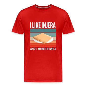 Traditionelles äthiopisch-eritreisches Brot - Männer Premium Bio T-Shirt - Rot - Vorne - Damien (186cm)
