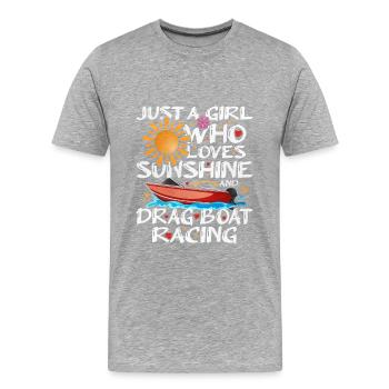 Dragon Boat Race Dragon Boat - Men's Premium Organic T-Shirt - heather grey - Front - Damien (186cm)
