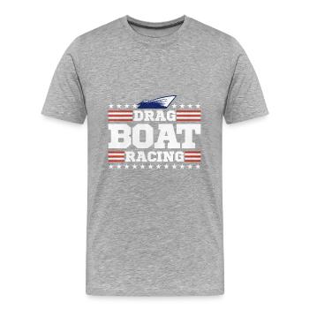 Dragon Boat Race Dragon Boat - Men's Premium Organic T-Shirt - heather grey - Front - Damien (186cm)