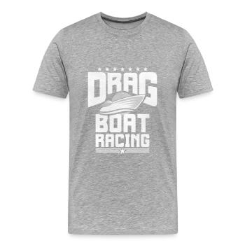 Dragon Boat Race Dragon Boat - Men's Premium Organic T-Shirt - heather grey - Front - Damien (186cm)