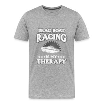 Dragon Boat Race Dragon Boat - Men's Premium Organic T-Shirt - heather grey - Front - Damien (186cm)