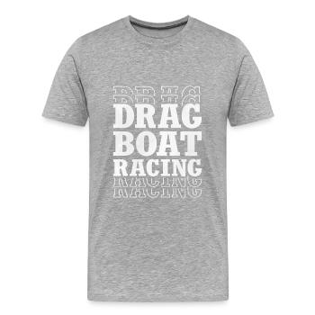 Dragon Boat Race Dragon Boat - Men's Premium Organic T-Shirt - heather grey - Front - Damien (186cm)