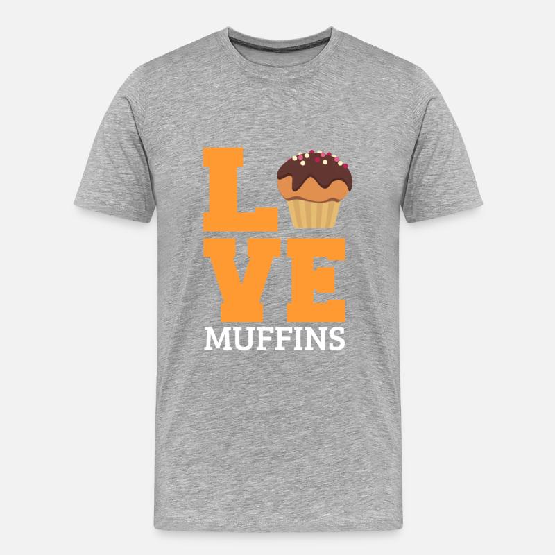 Muffin - Männer Premium Bio T-Shirt - Grau meliert