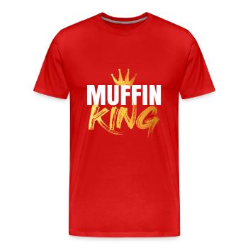 Muffin - Männer Premium Bio T-Shirt - Rot - Vorne - Damien (186cm)
