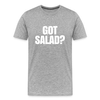 Salade - T-shirt bio Premium Homme - gris chiné - Devant - Damien (186cm)