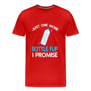 Water Bottel Flipping Gift Bottle - Men's Premium Organic T-Shirt - red - Front - Damien (186cm)