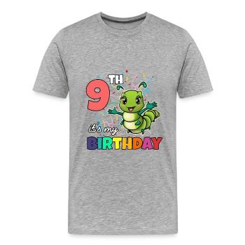 Chenille - T-shirt bio Premium Homme - gris chiné - Devant - Damien (186cm)