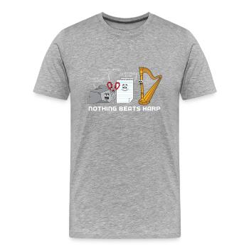 Harpe - T-shirt bio Premium Homme - gris chiné - Devant - Damien (186cm)