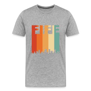 Fife UK England - Männer Premium Bio T-Shirt - Grau meliert - Vorne - Damien (186cm)