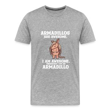 Cadeau de tatou - T-shirt bio Premium Homme - gris chiné - Devant - Damien (186cm)