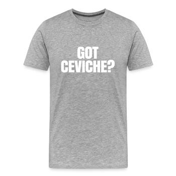 Ceviche Geschenk - Männer Premium Bio T-Shirt - Grau meliert - Vorne - Damien (186cm)