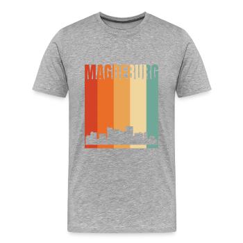 Horizon de Magdebourg - T-shirt bio Premium Homme - gris chiné - Devant - Damien (186cm)