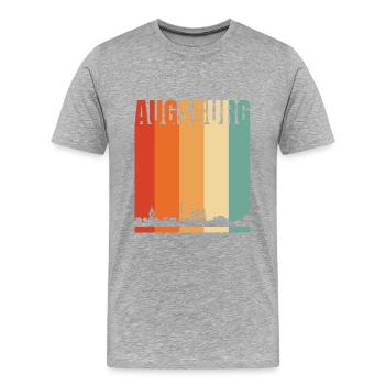 Augsburg - Men's Premium Organic T-Shirt - heather grey - Front - Damien (186cm)