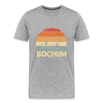 Bochum - T-shirt bio Premium Homme - gris chiné - Devant - Damien (186cm)