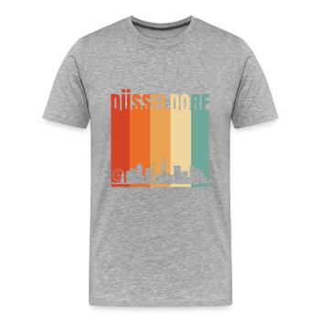 Dusseldorf - T-shirt bio Premium Homme - gris chiné - Devant - Damien (186cm)