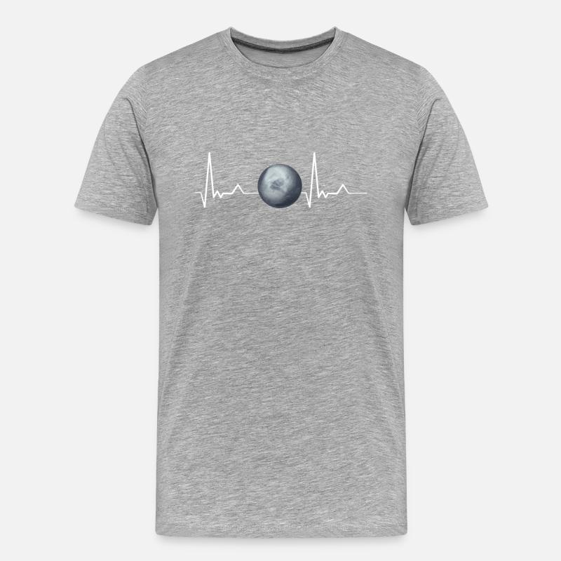 Pluto - Männer Premium Bio T-Shirt - Grau meliert