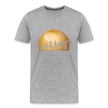 Vénus - T-shirt bio Premium Homme - gris chiné - Devant - Damien (186cm)
