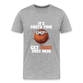 Mars - Männer Premium Bio T-Shirt - Grau meliert - Vorne - Damien (186cm)