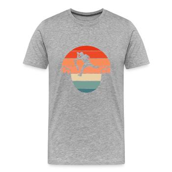Scooter Scooter Scooter Cadeau - T-shirt bio Premium Homme - gris chiné - Devant - Damien (186cm)
