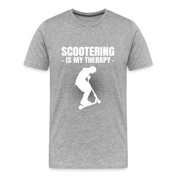 Scooter Scooter Scooter Cadeau - T-shirt bio Premium Homme - gris chiné - Devant - Damien (186cm)