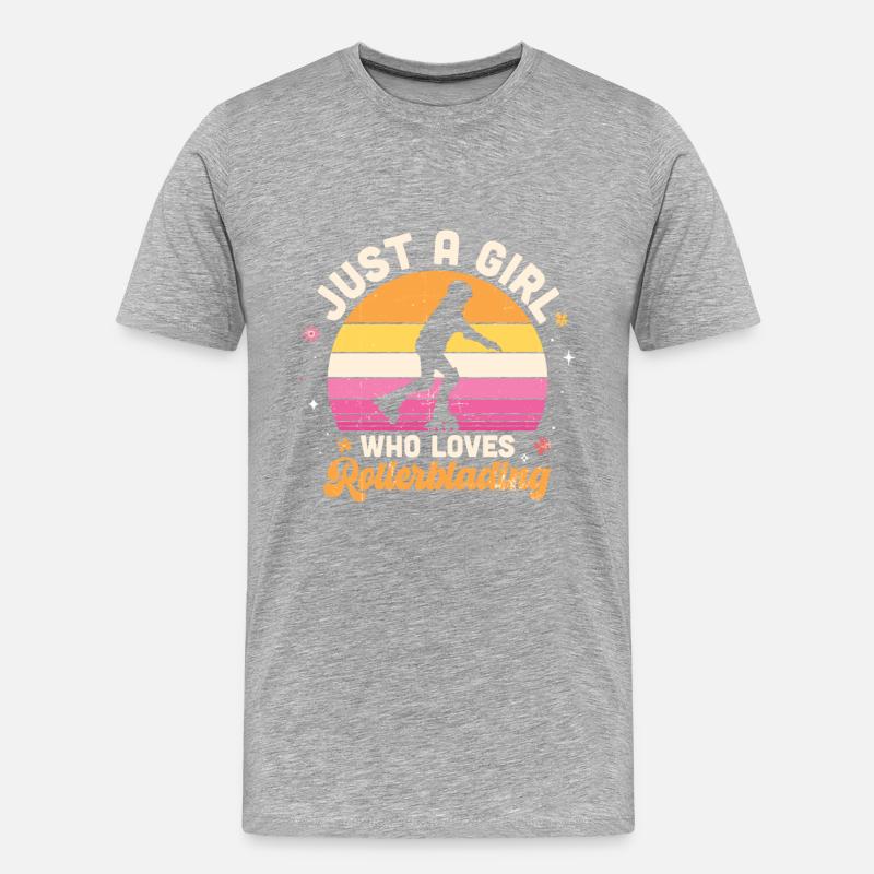 Inline Skating Inline Skating Gift - Men's Premium Organic T-Shirt - heather grey
