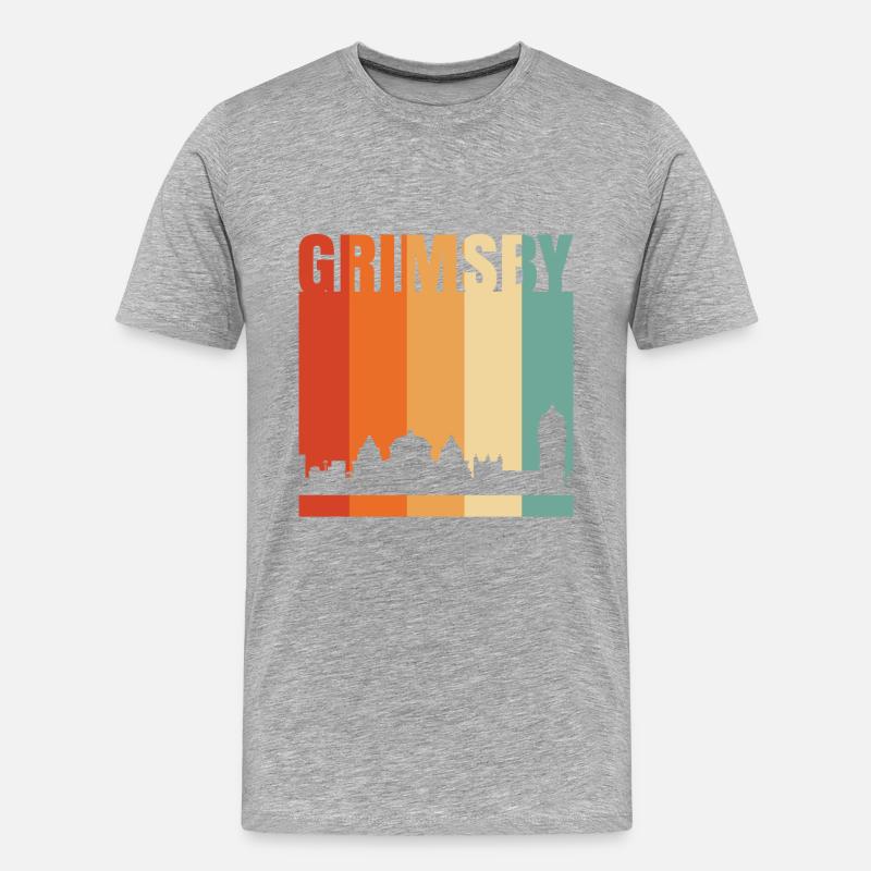Grimsby - Männer Premium Bio T-Shirt - Grau meliert