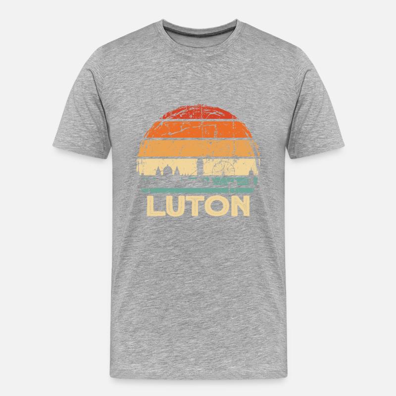 Luton - Männer Premium Bio T-Shirt - Grau meliert