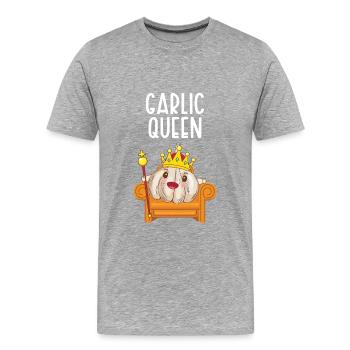 Ail Ail Pain Pain Cadeau alimentaire - T-shirt bio Premium Homme - gris chiné - Devant - Damien (186cm)