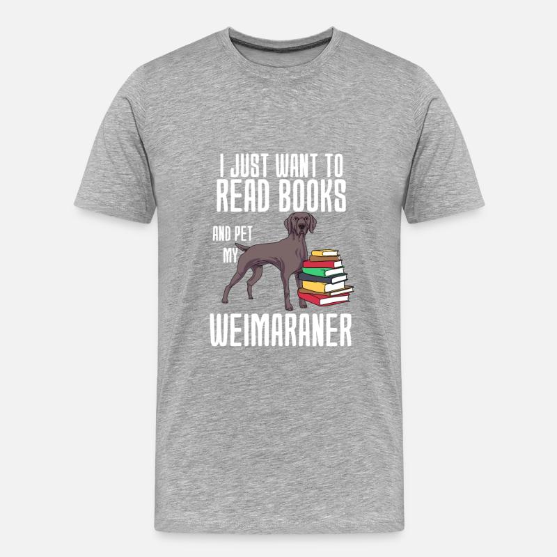 Weimaraner - Männer Premium Bio T-Shirt - Grau meliert
