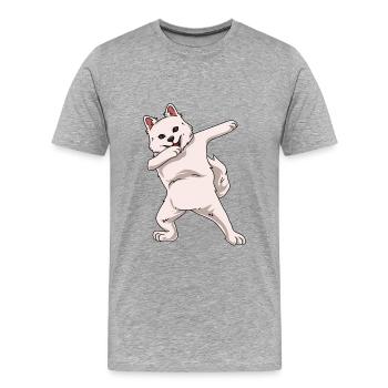 Esquimau d’Amérique - T-shirt bio Premium Homme - gris chiné - Devant - Damien (186cm)