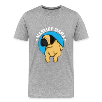 Mâtin - T-shirt bio Premium Homme - gris chiné - Devant - Damien (186cm)