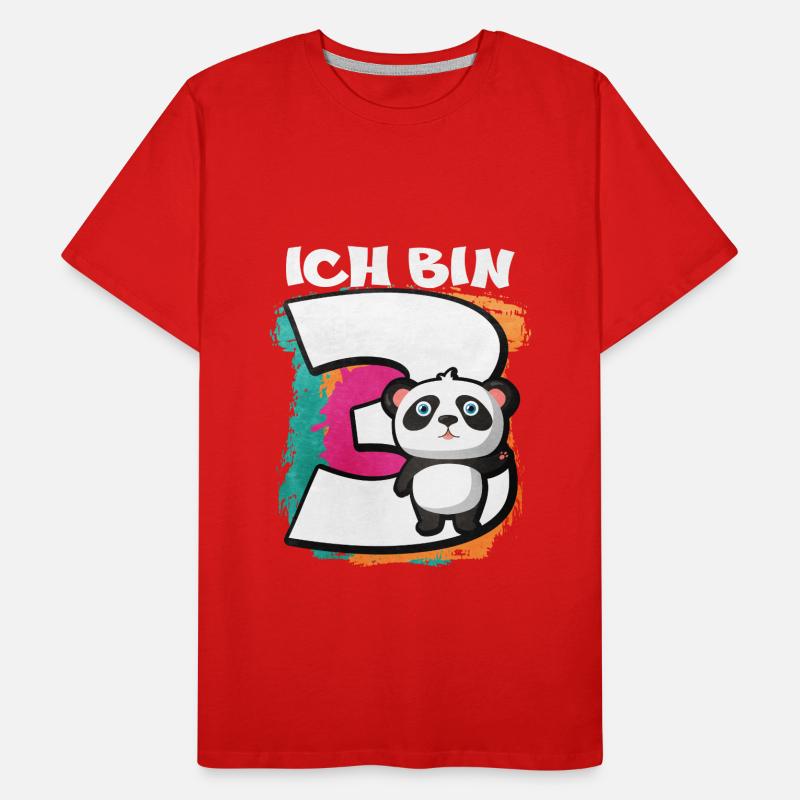 Ich Bin 3 Panda Männer Premium Bio T-Shirt