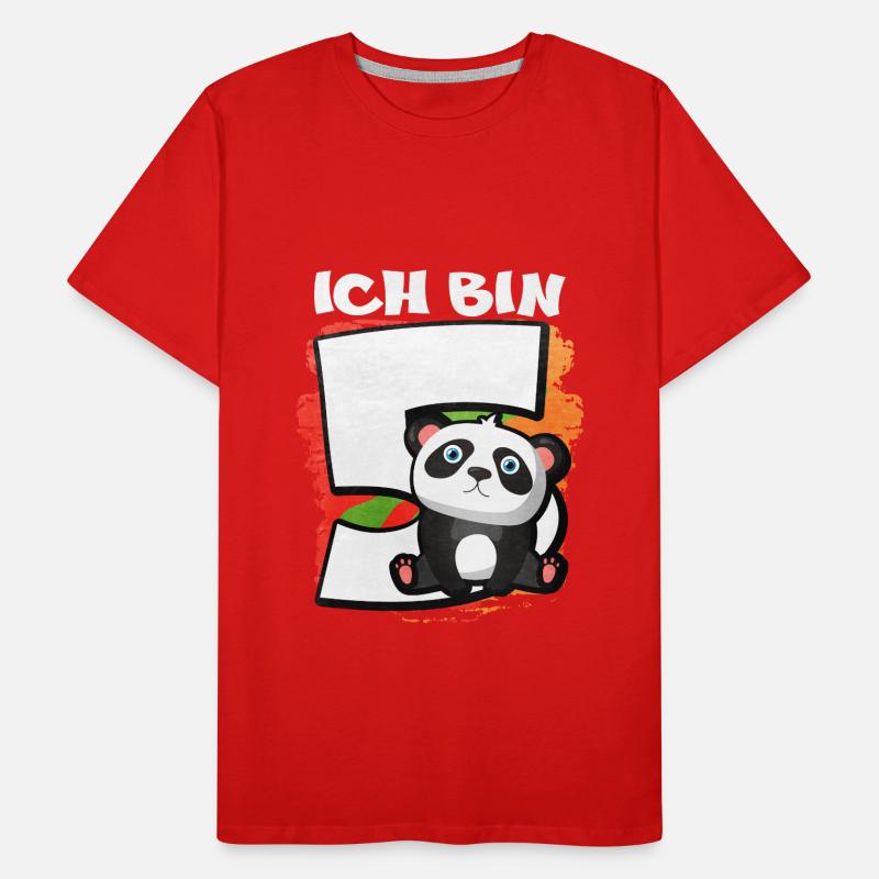 Ich Bin 5 Panda Männer Premium Bio T-Shirt