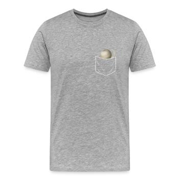 Saturne - T-shirt bio Premium Homme - gris chiné - Devant - Damien (186cm)