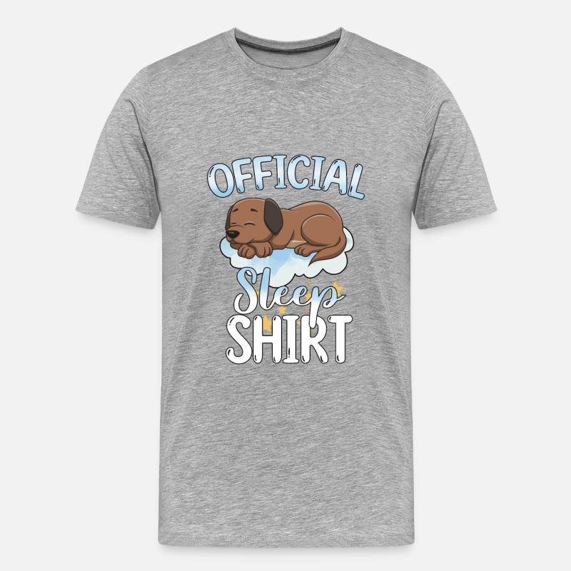 Schlafen Süß Geschenk - Männer Premium Bio T-Shirt - Grau meliert