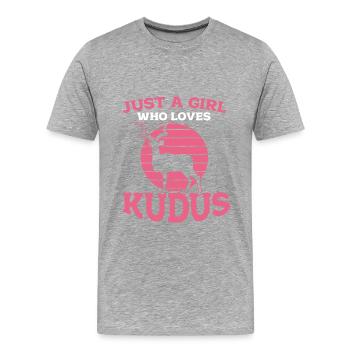Antilope - T-shirt bio Premium Homme - gris chiné - Devant - Damien (186cm)
