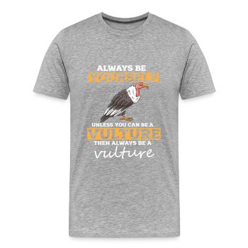 Vulture - Men's Premium Organic T-Shirt - heather grey - Front - Damien (186cm)