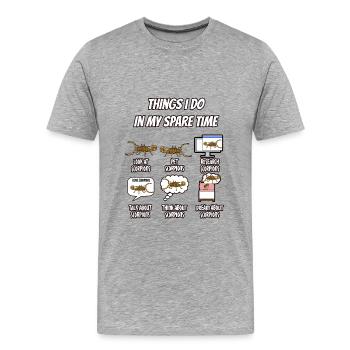 Scorpion - T-shirt bio Premium Homme - gris chiné - Devant - Damien (186cm)