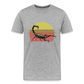 Scorpion - T-shirt bio Premium Homme - gris chiné - Devant - Damien (186cm)
