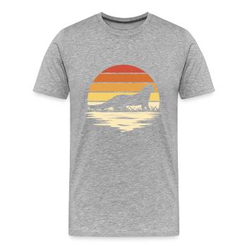 Mangoustes Mangoustes Suricates - T-shirt bio Premium Homme - gris chiné - Devant - Damien (186cm)
