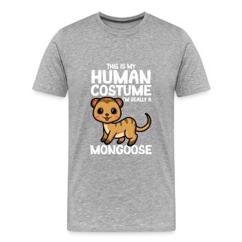 Mangoustes Mangoustes Suricates - T-shirt bio Premium Homme - gris chiné - Devant - Damien (186cm)