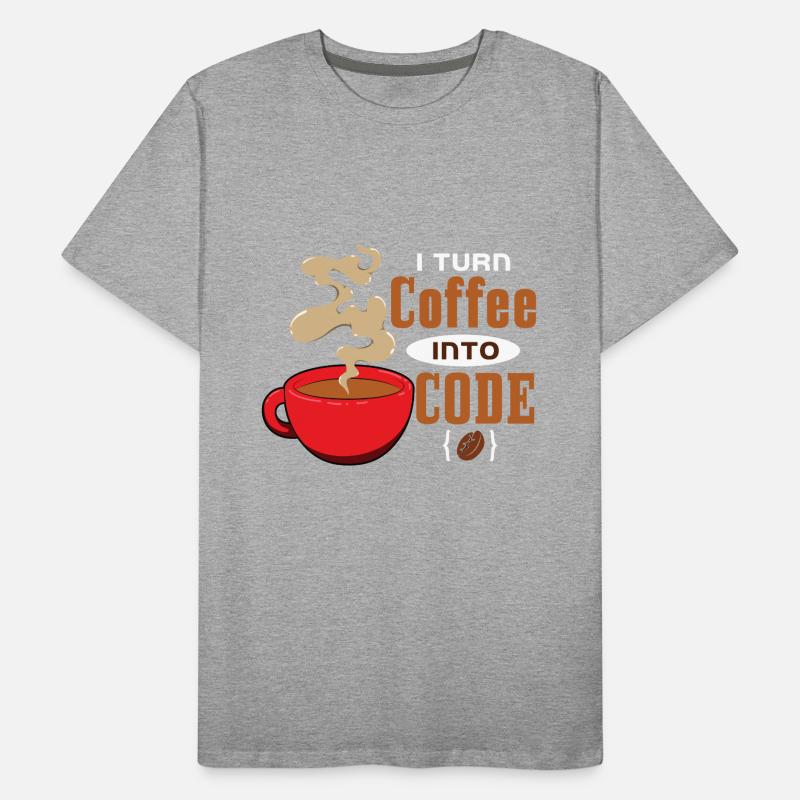 Je transforme le café en code T-shirt bio Premium Homme