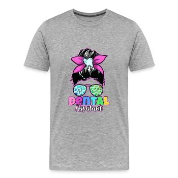 Zahn Zähne Zahnarzt Zahnmedizinische Angestellte - Männer Premium Bio T-Shirt - Grau meliert - Vorne - Damien (186cm)