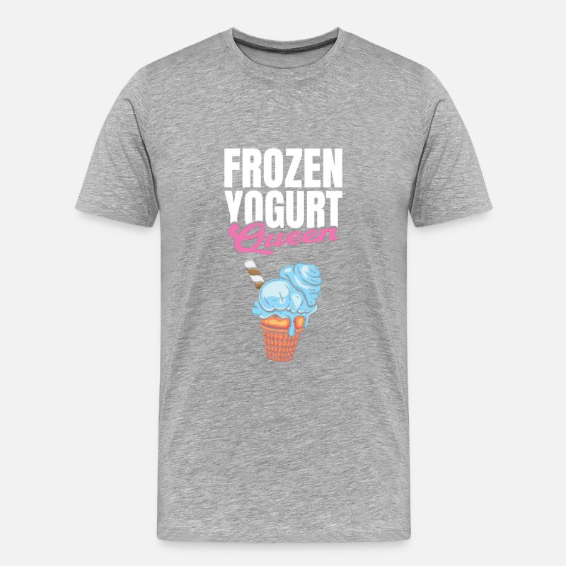 Frozen Yogurt Queen - Männer Premium Bio T-Shirt - Grau meliert