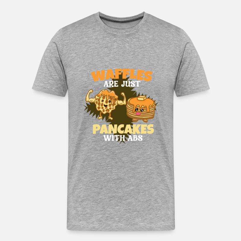 Waffel - Männer Premium Bio T-Shirt - Grau meliert