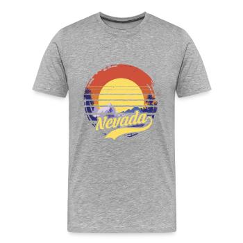 Nevada - T-shirt bio Premium Homme - gris chiné - Devant - Damien (186cm)