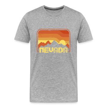 Nevada - T-shirt bio Premium Homme - gris chiné - Devant - Damien (186cm)
