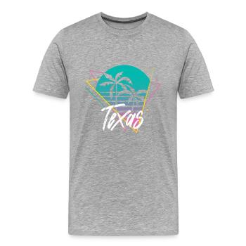 Texas - T-shirt bio Premium Homme - gris chiné - Devant - Damien (186cm)